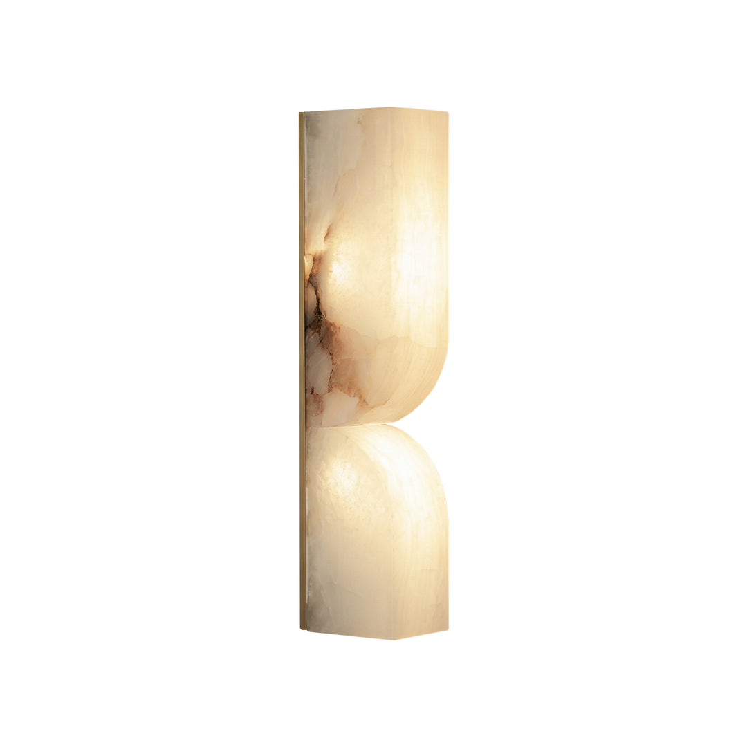 Rectangular Fluted Alabaster Wall Sconce