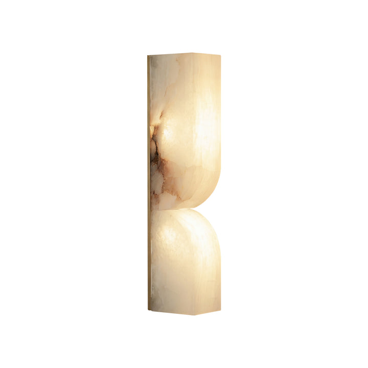 Rectangular Fluted Alabaster Wall Sconce