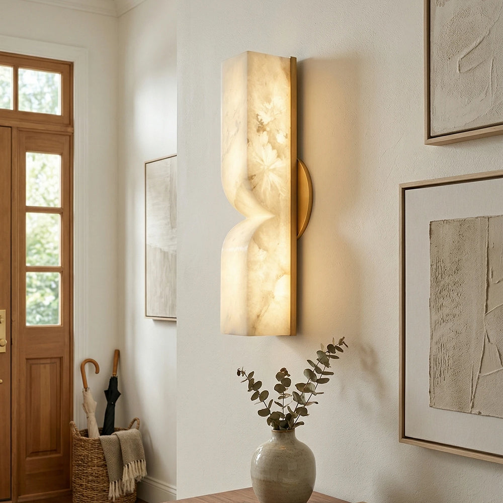 Alabaster_Wall_Sconce_in_Entryway_Hallway_Woorglamp