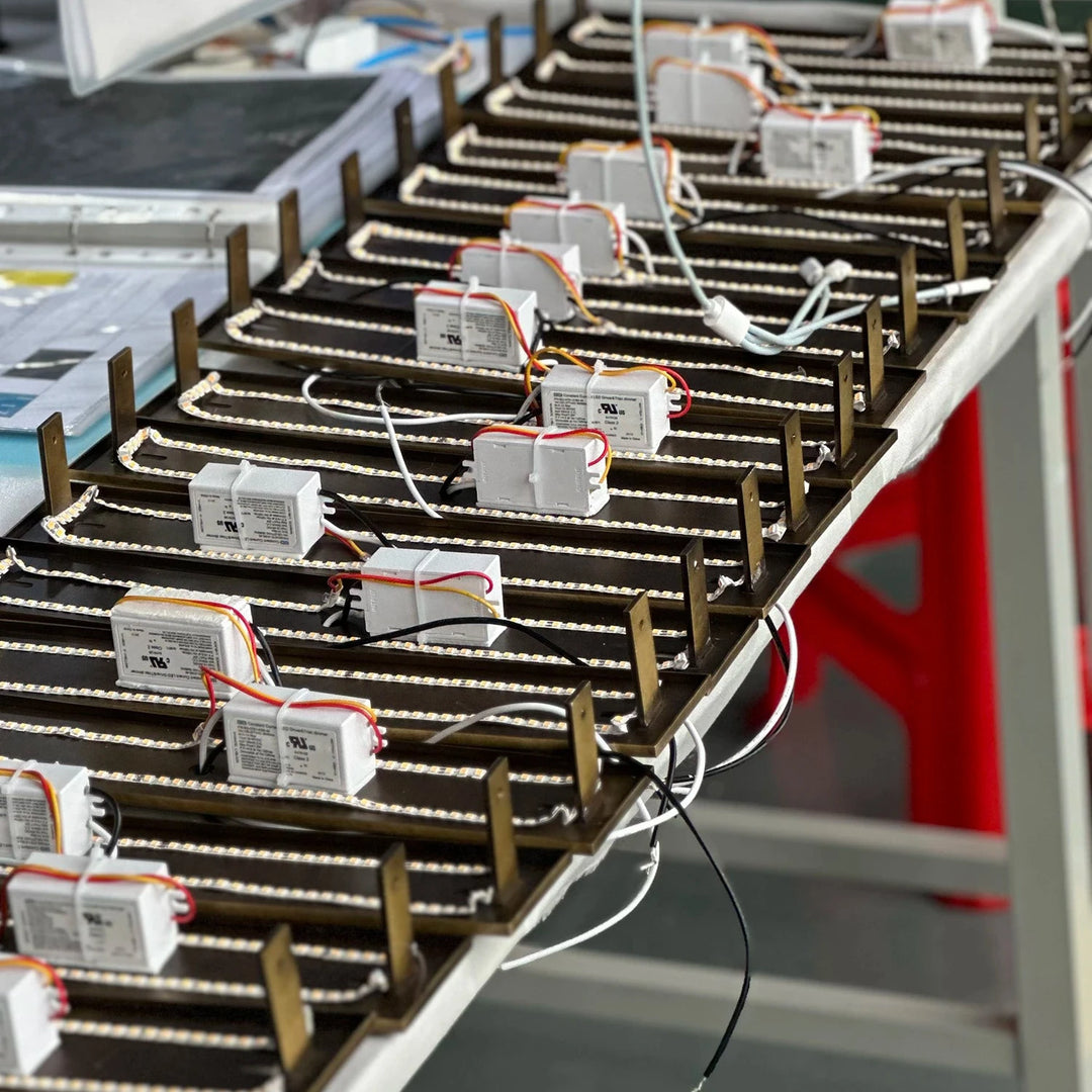 Rectangular Fluted Alabaster Wall Sconce