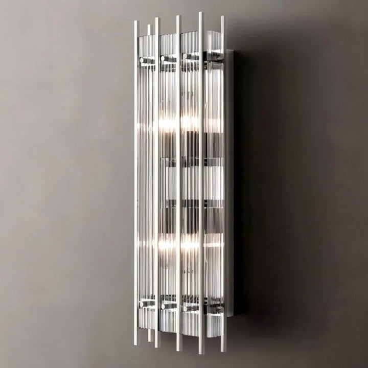Rectangular Glass Panel Wall Sconce