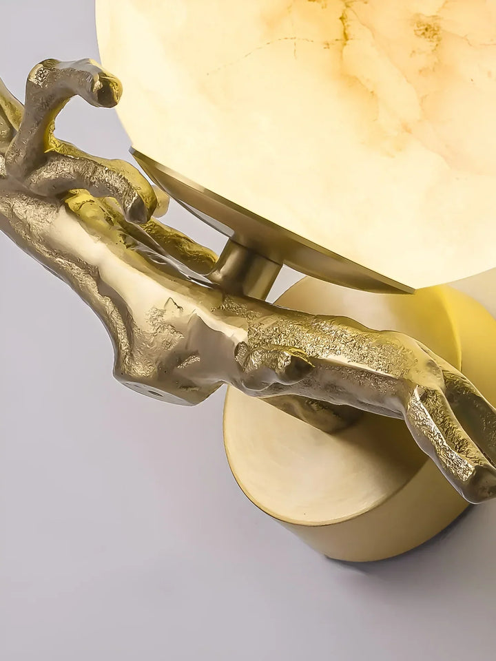 Retro Brass Twigs Alabaster Wall Lamp - view 17 | Woorglamp
