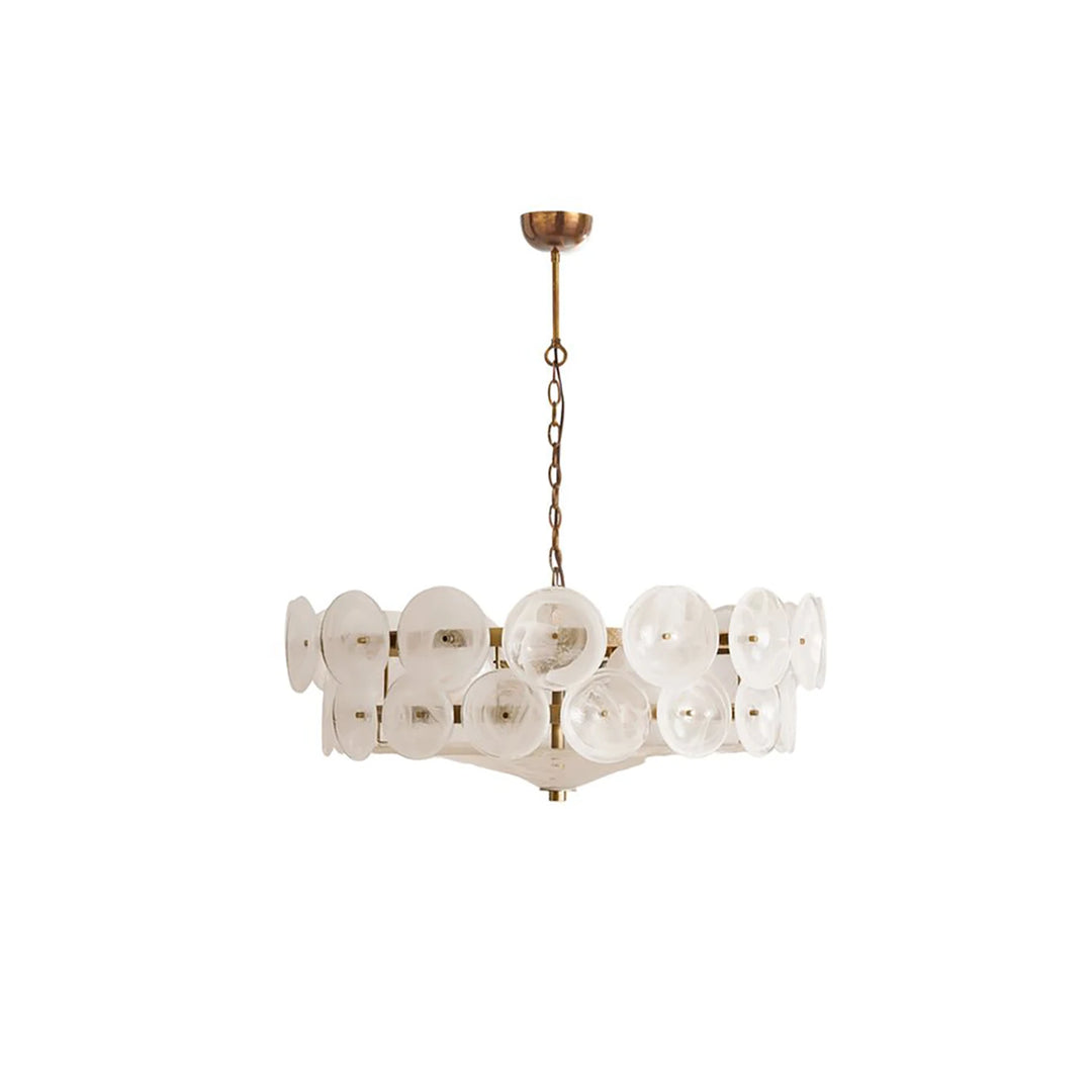 Olive_Amber_Glass_Disc_Chandelier_Ceiling_Mount_Woorglamp