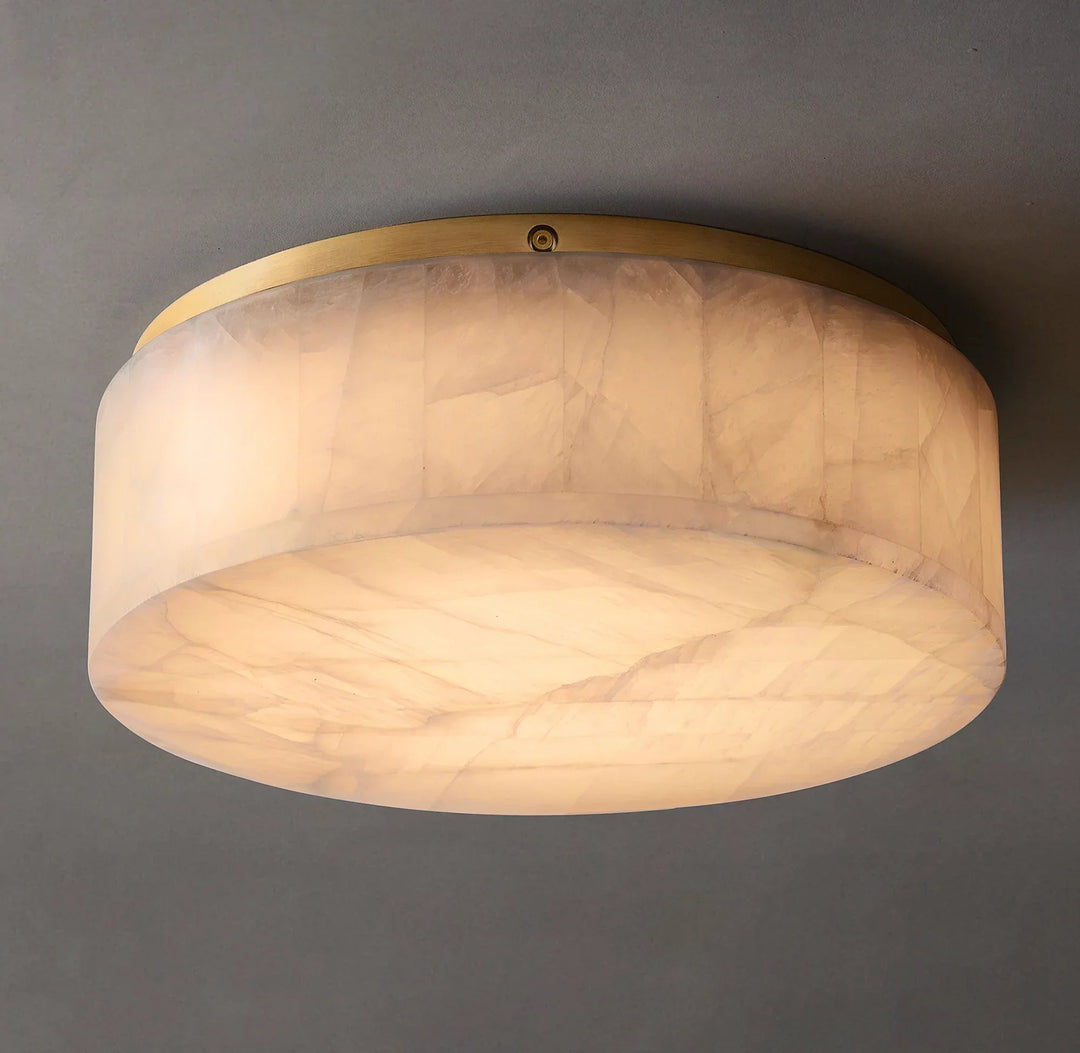 Round Rivage Alabaster Ceiling Lamp