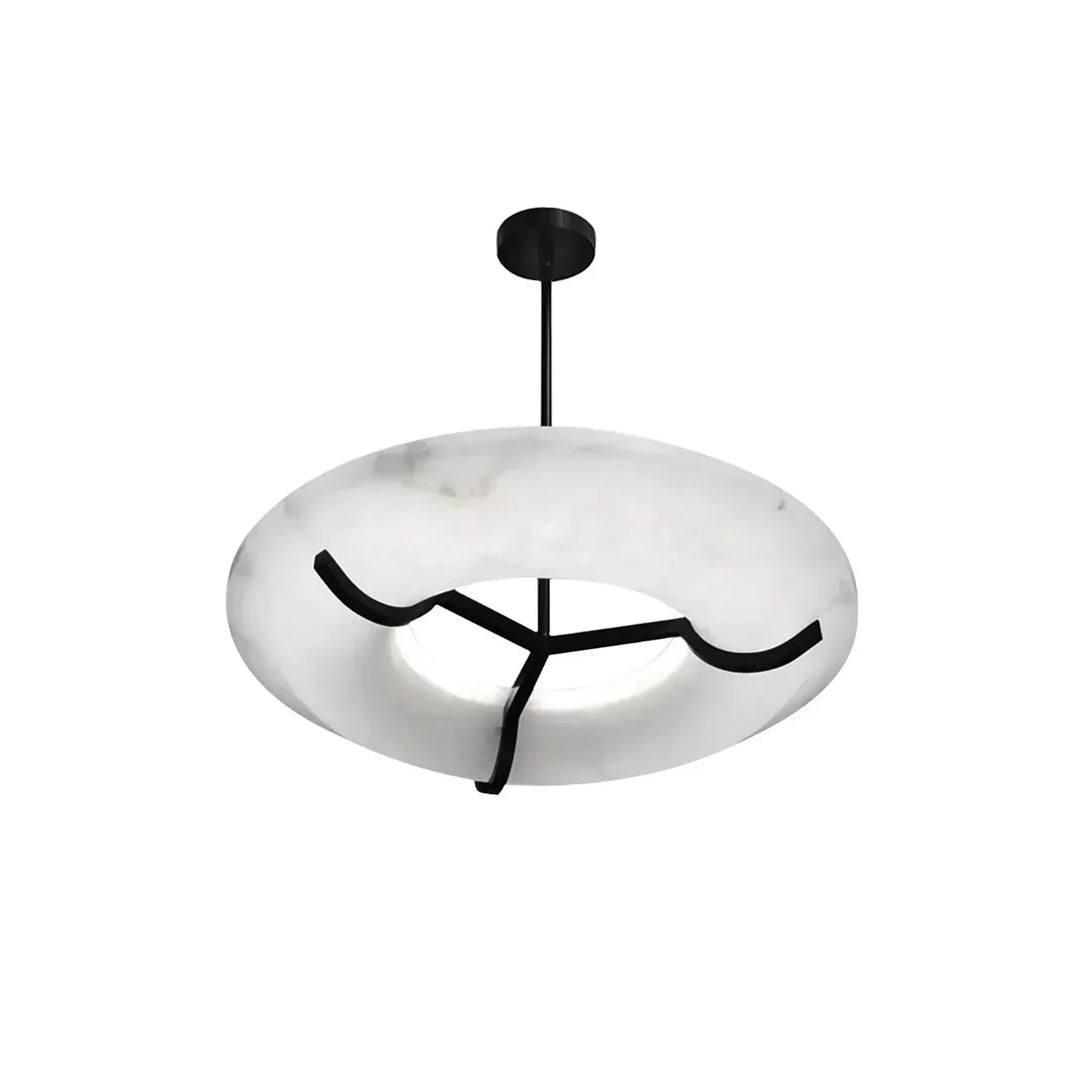 Round Carve Alabaster Pendant Light - view 10 | Woorglamp