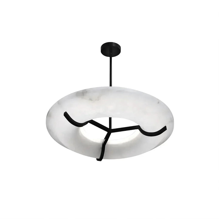 Round Carve Alabaster Pendant Light - view 10 | Woorglamp