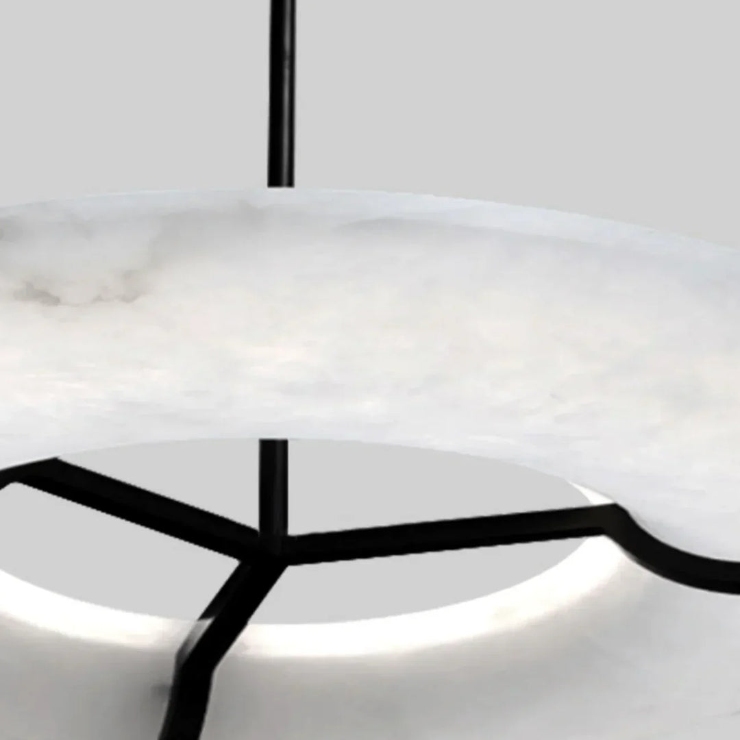 Round Carve Alabaster Pendant Light - view 8 | Woorglamp