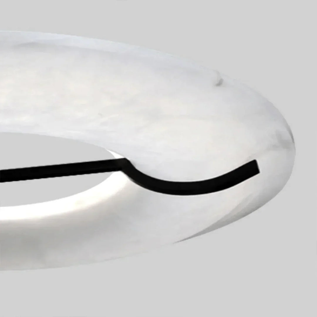 Round Carve Alabaster Pendant Light - view 9 | Woorglamp