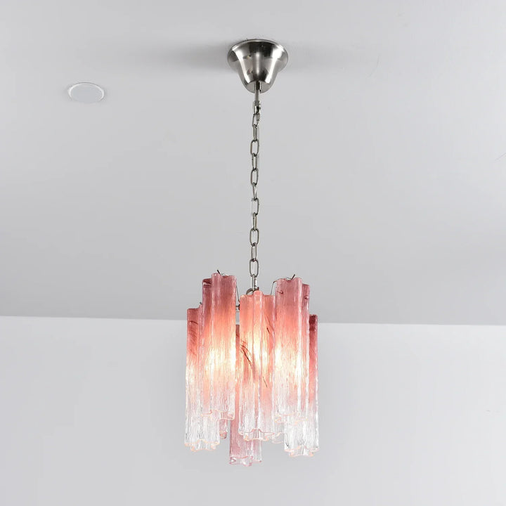 Star-Shaped Addis Ribbed Glass Chandelier