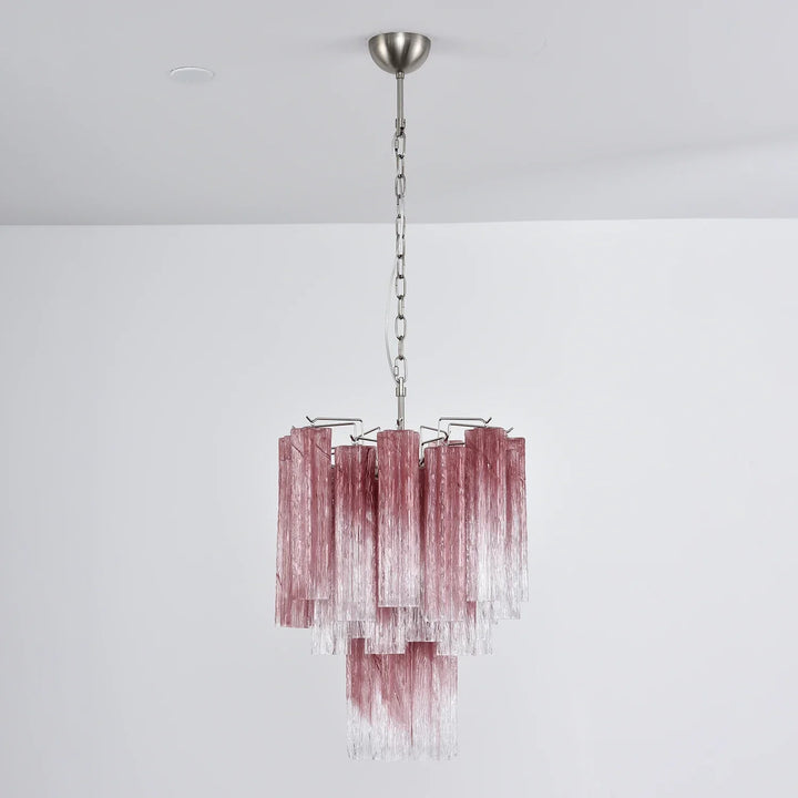 Star-Shaped Addis Ribbed Glass Chandelier
