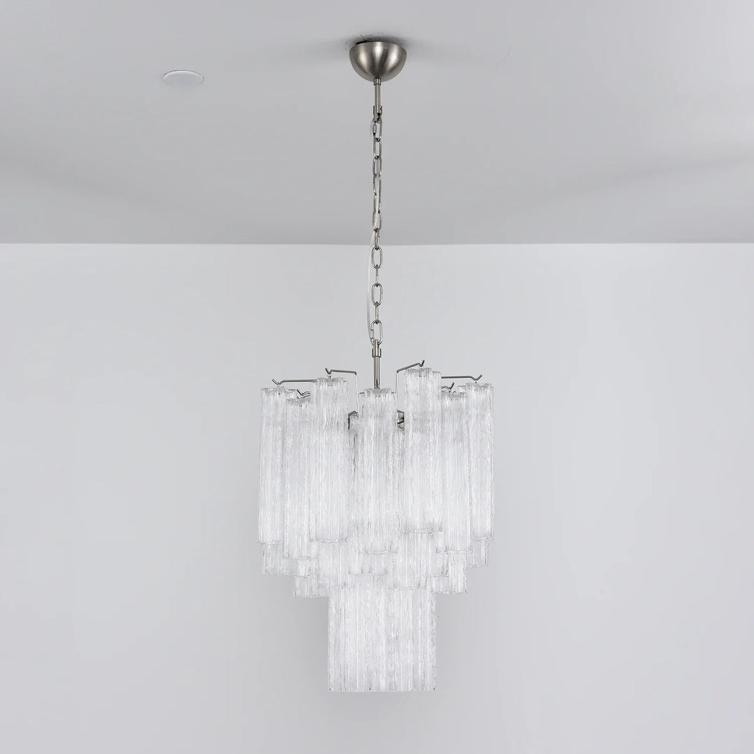 Star-Shaped Addis Ribbed Glass Chandelier