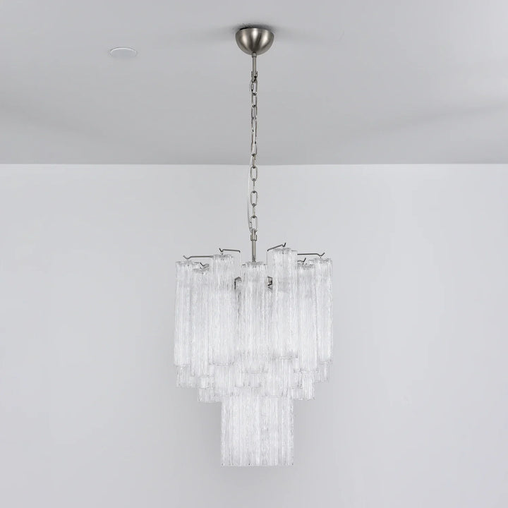 Star-Shaped Addis Ribbed Glass Chandelier