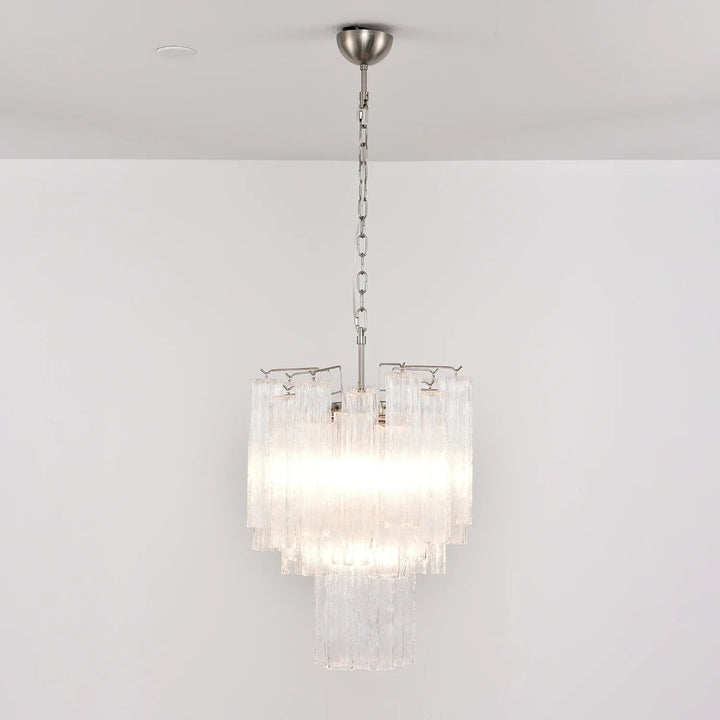 Star-Shaped Addis Ribbed Glass Chandelier