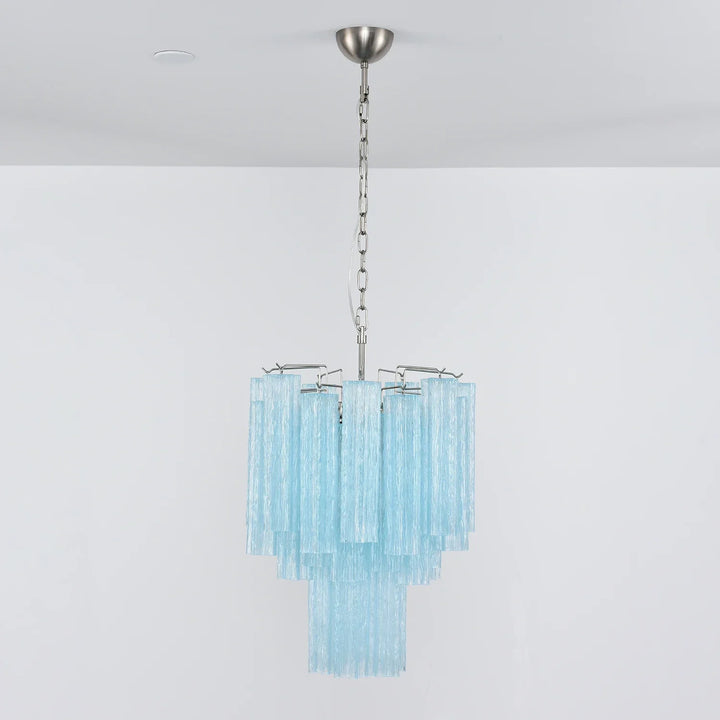 Star-Shaped Addis Ribbed Glass Chandelier