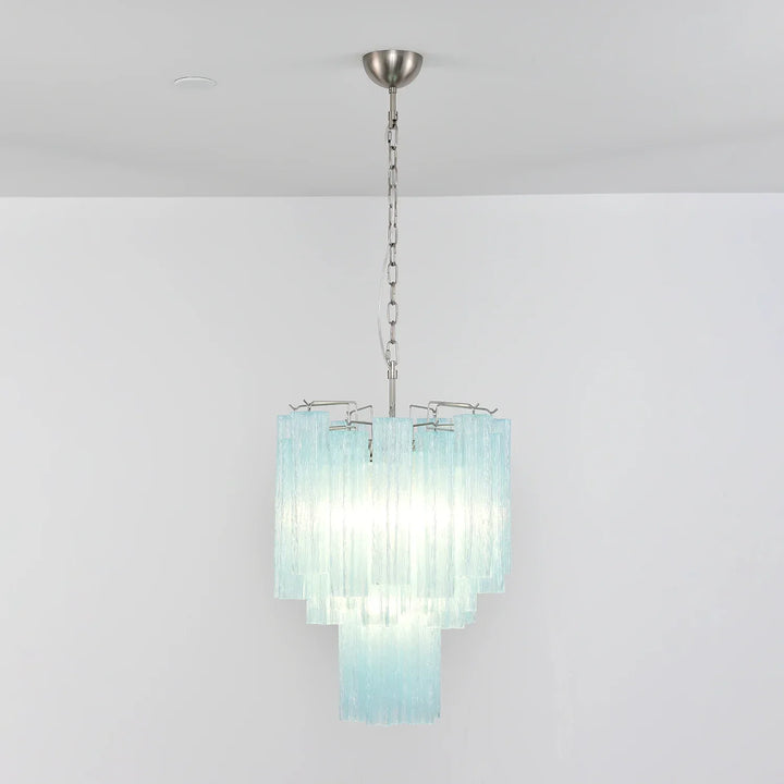 Star-Shaped Addis Ribbed Glass Chandelier