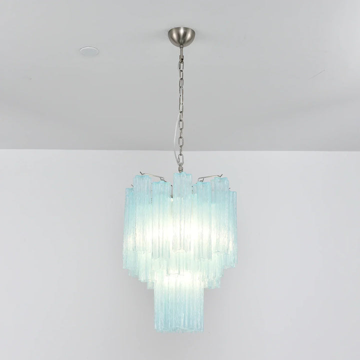 Star-Shaped Addis Ribbed Glass Chandelier