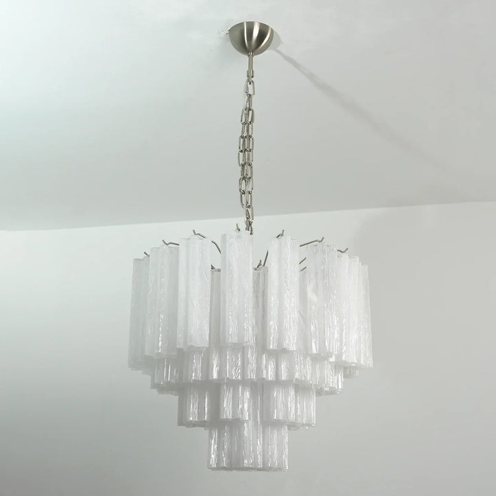Star-Shaped Addis Ribbed Glass Chandelier