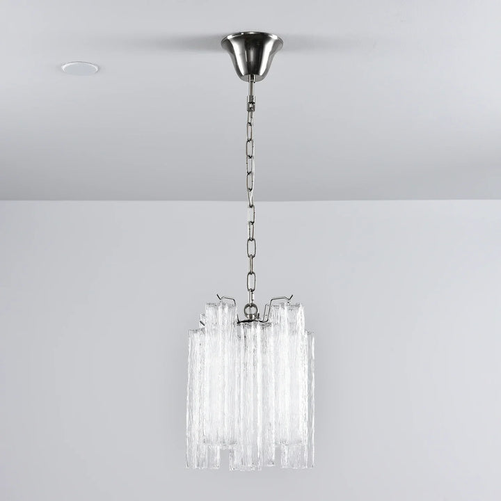 Star-Shaped Addis Ribbed Glass Chandelier
