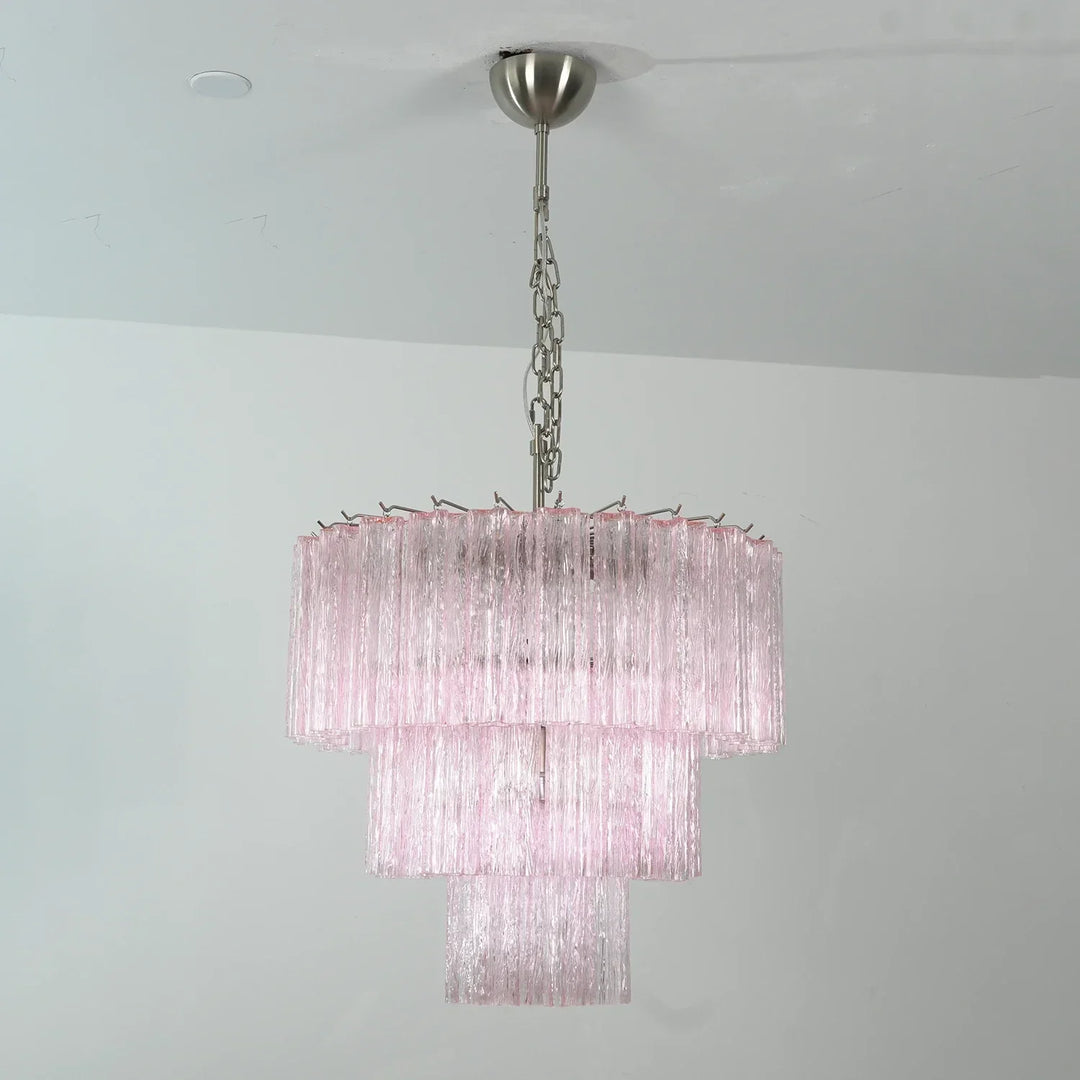 Star-Shaped Addis Ribbed Glass Chandelier