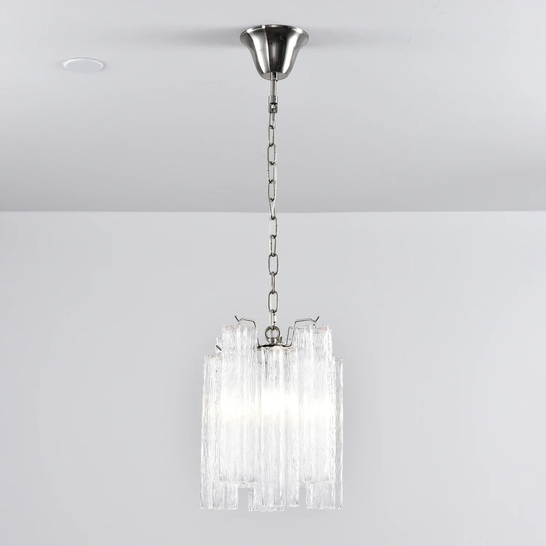 Star-Shaped Addis Ribbed Glass Chandelier