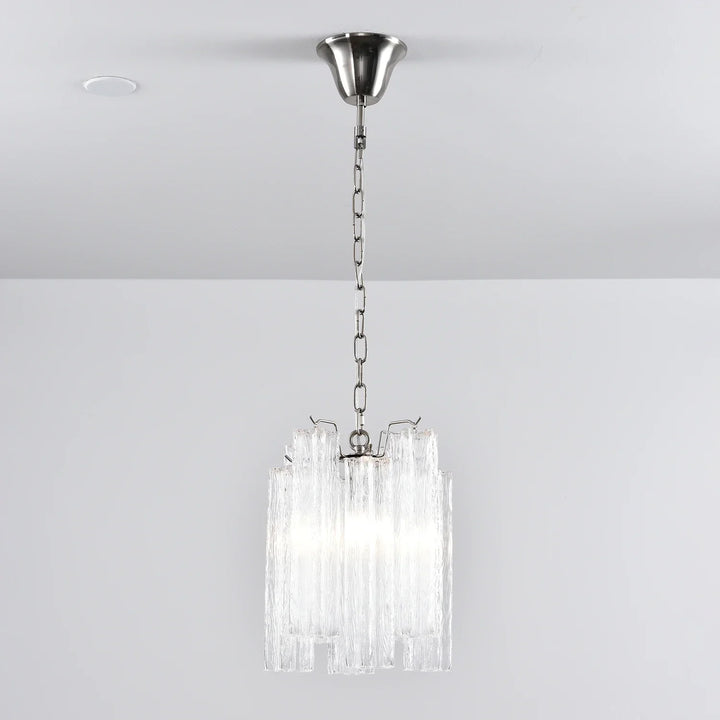 Star-Shaped Addis Ribbed Glass Chandelier