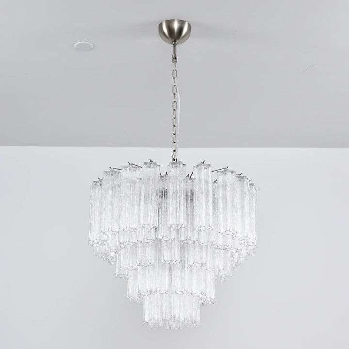 Star-Shaped Addis Ribbed Glass Chandelier