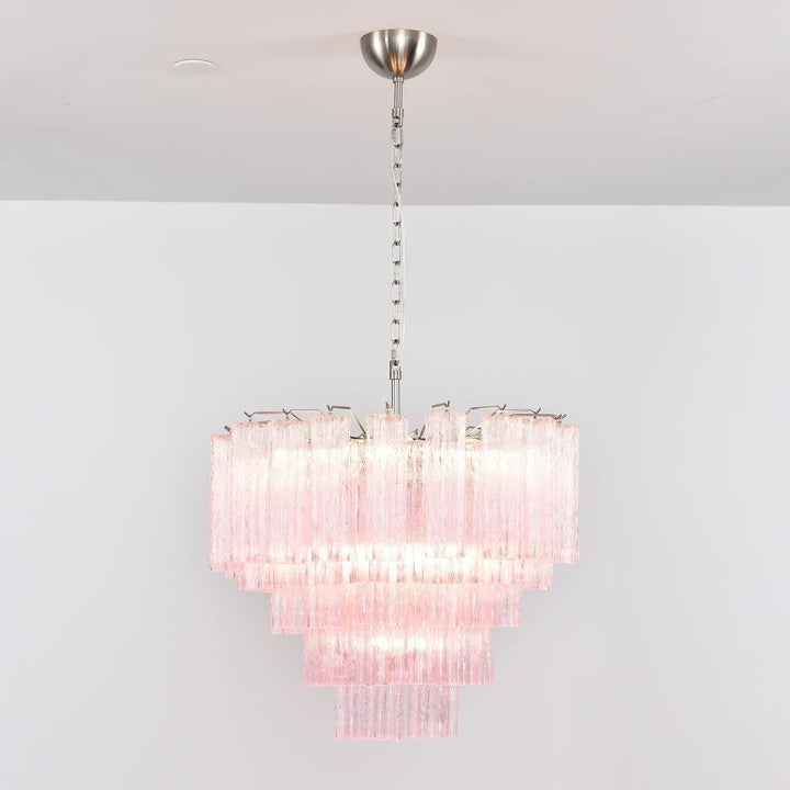 Star-Shaped Addis Ribbed Glass Chandelier