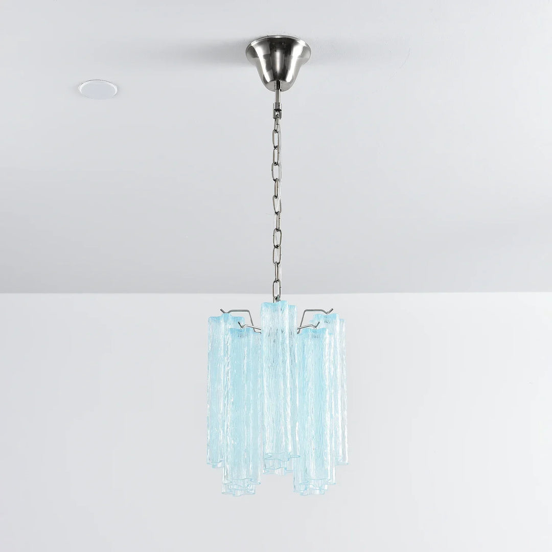 Star-Shaped Addis Ribbed Glass Chandelier