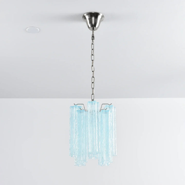 Star-Shaped Addis Ribbed Glass Chandelier