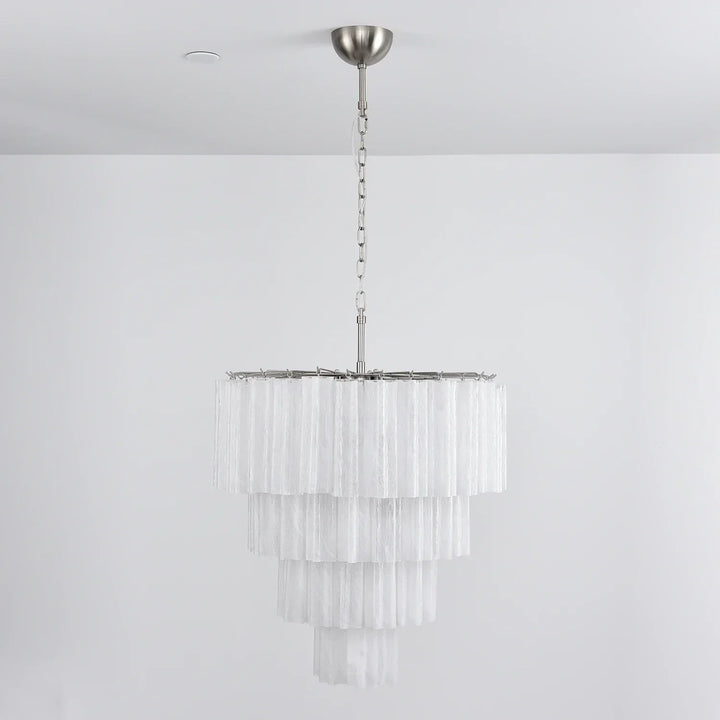 Star-Shaped Addis Ribbed Glass Chandelier