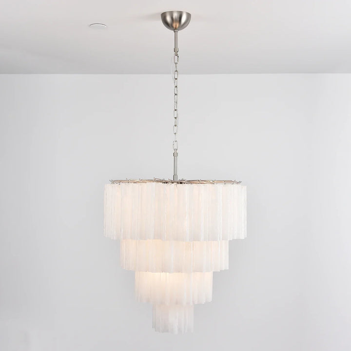 Star-Shaped Addis Ribbed Glass Chandelier