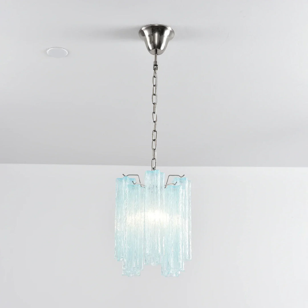 Star-Shaped Addis Ribbed Glass Chandelier