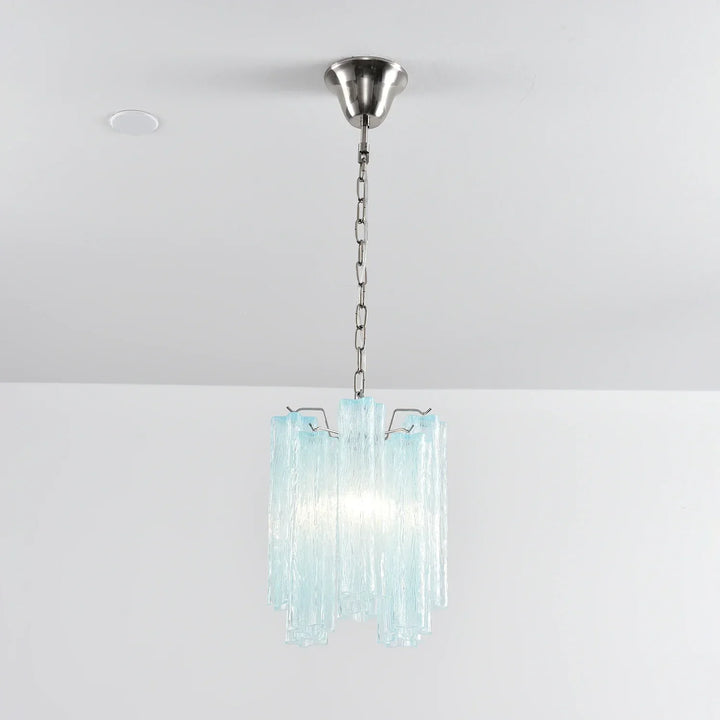 Star-Shaped Addis Ribbed Glass Chandelier