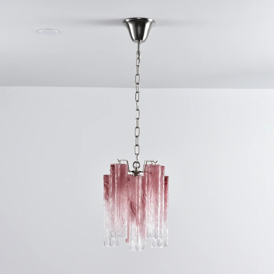 Star-Shaped Addis Ribbed Glass Chandelier