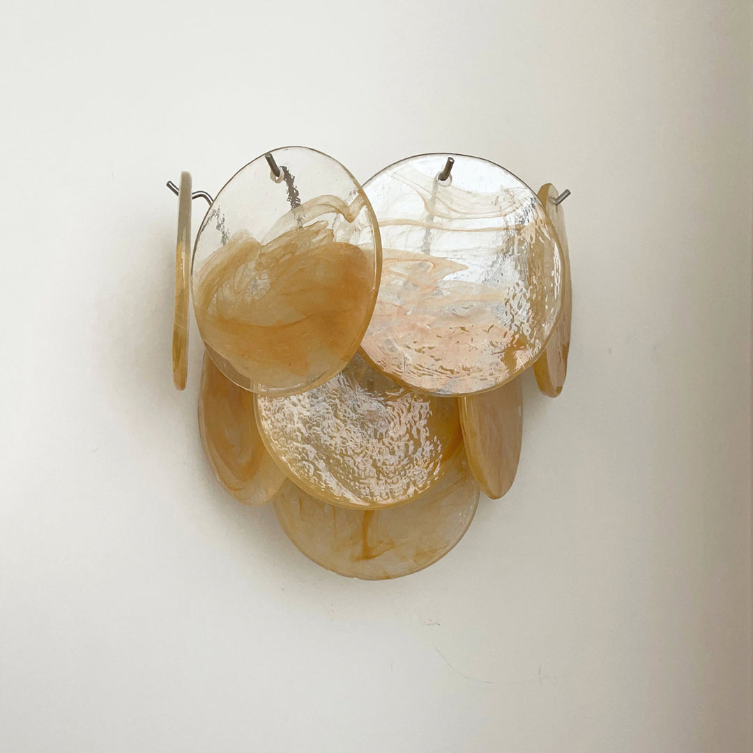 Tiered Murano Glass  Wall Lamp