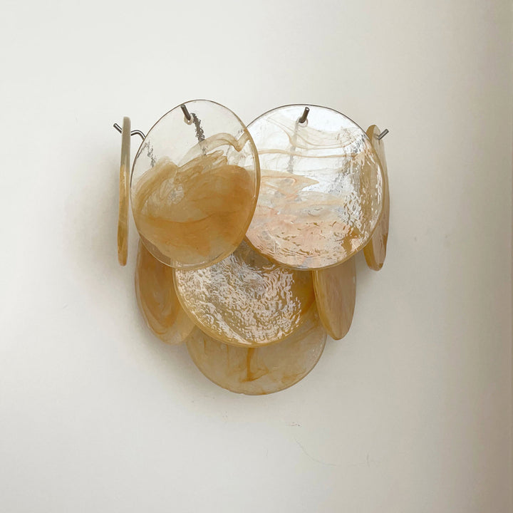 Tiered Murano Glass  Wall Lamp