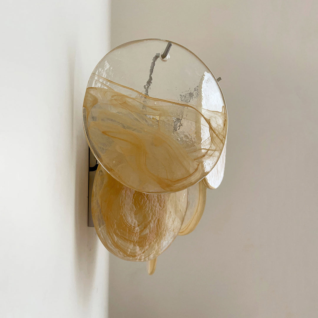 Tiered Murano Glass  Wall Lamp