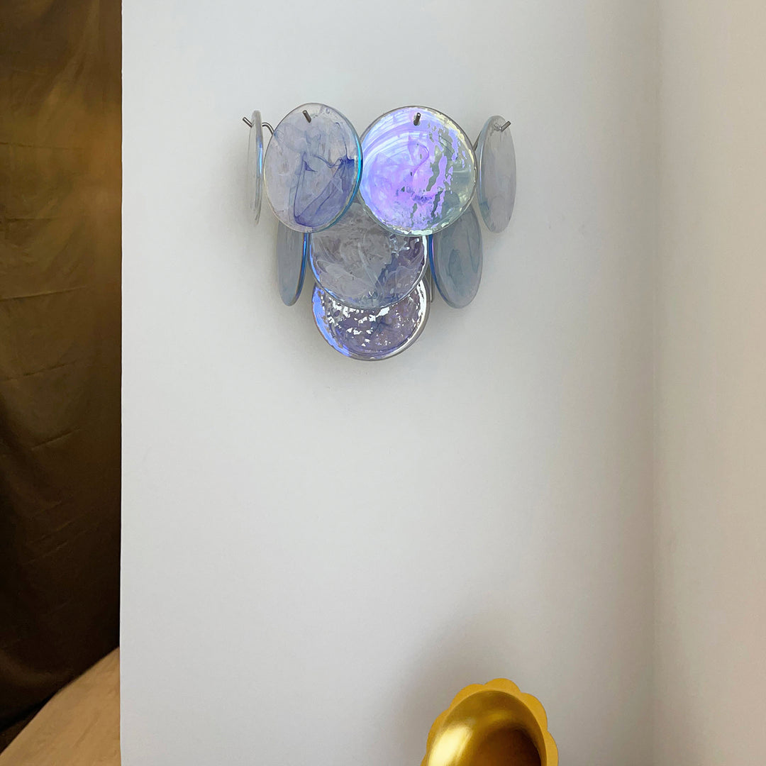 Tiered Murano Glass  Wall Lamp