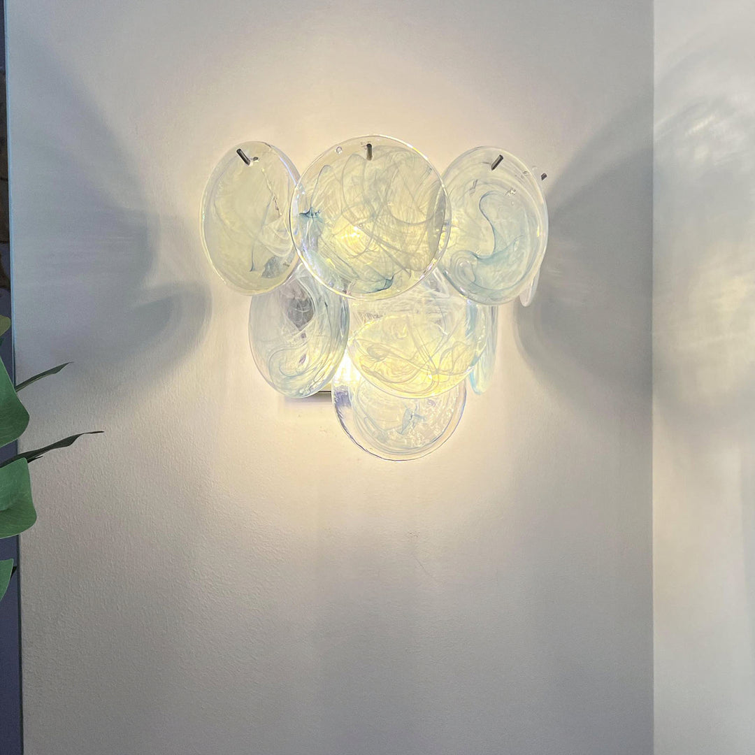 Tiered Murano Glass  Wall Lamp