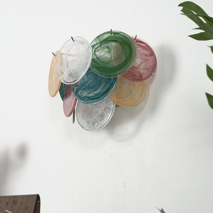 Tiered Murano Glass  Wall Lamp