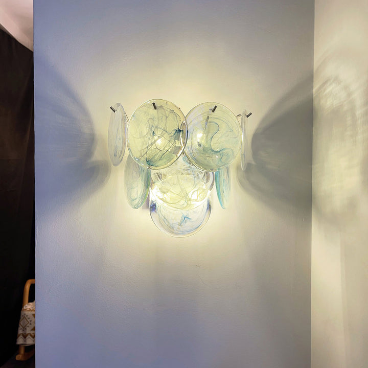 Tiered Murano Glass  Wall Lamp