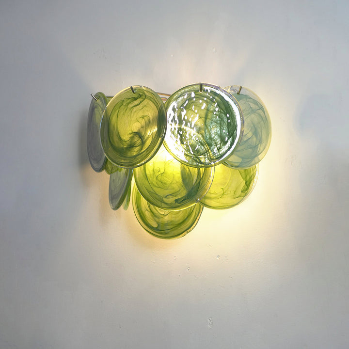 Tiered Murano Glass  Wall Lamp
