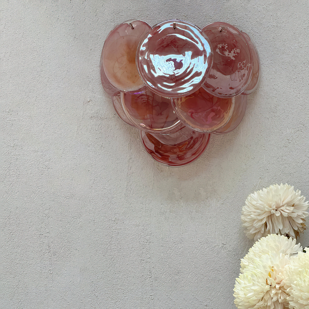 Tiered Murano Glass  Wall Lamp