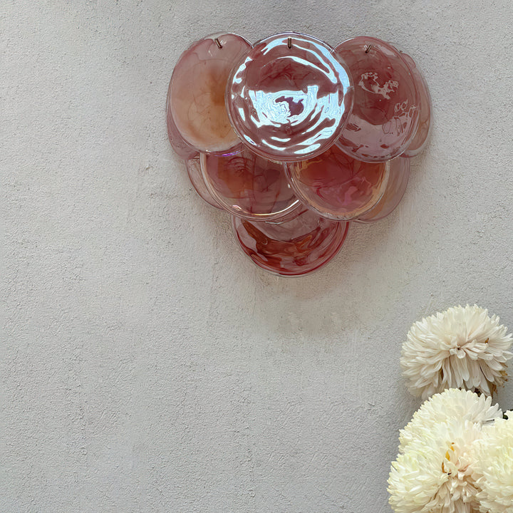 Tiered Murano Glass  Wall Lamp
