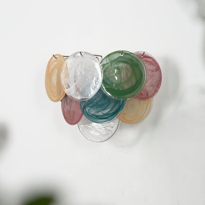 Tiered Murano Glass  Wall Lamp