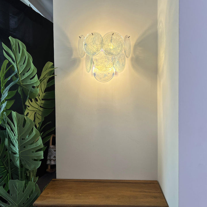 Tiered Murano Glass  Wall Lamp