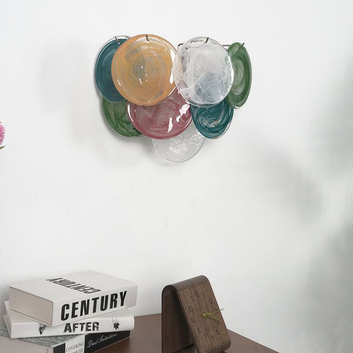 Tiered Murano Glass  Wall Lamp