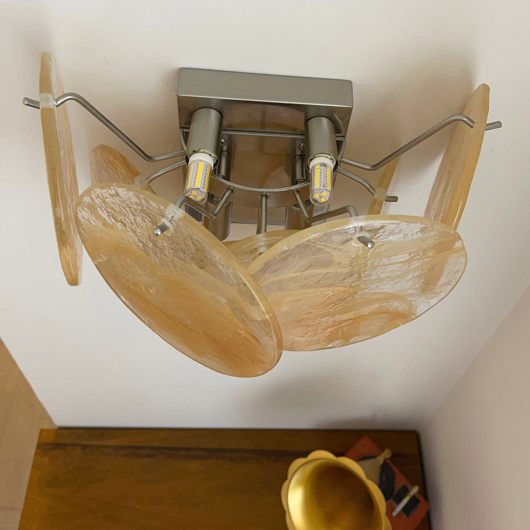 Tiered Murano Glass  Wall Lamp