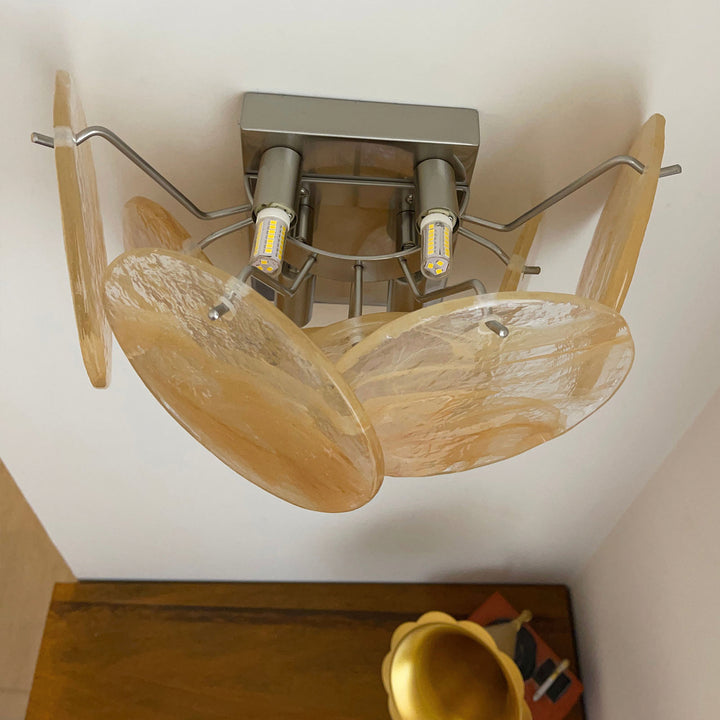 Tiered Murano Glass  Wall Lamp