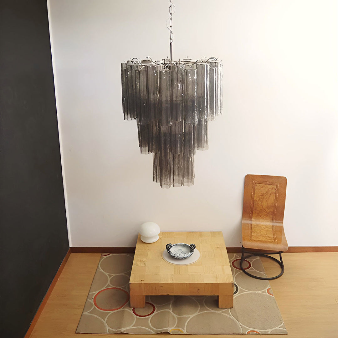 Venetian Murano Glass Tube Chandelier